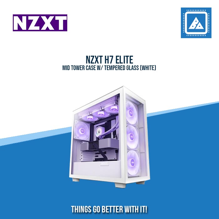 NZXT H7 ELITE MID TOWER CASE W/ TEMPERED GLASS (WHITE) NZXT H7 ELITE MID TOWER CASE W/ TEMPERED GLASS (WHITE)